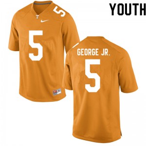 Youth Tennessee Volunteers Kenneth George Jr. #5 Orange Stitched Jersey 114955-625
