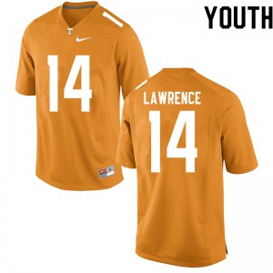 Youth Tennessee Volunteers Key Lawrence #14 Orange Official Jersey 178720-843
