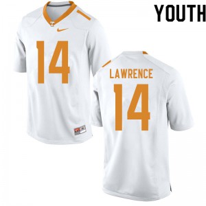 Youth Tennessee Volunteers Key Lawrence #14 Stitched White Jerseys 203294-421