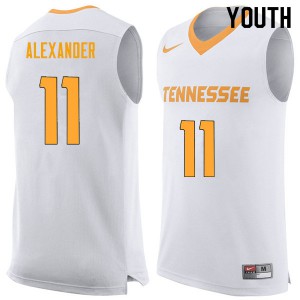 Youth Tennessee Volunteers Kyle Alexander #11 White Player Jerseys 808671-686