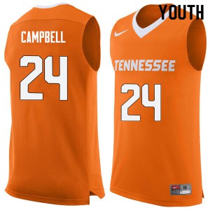 Youth Tennessee Volunteers Lucas Campbell #24 Orange High School Jersey 637849-760