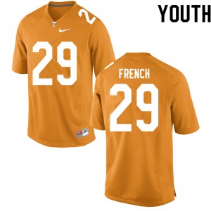 Youth Tennessee Volunteers Martavius French #29 Embroidery Orange Jersey 230354-367