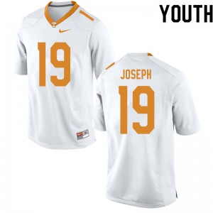 Youth Tennessee Volunteers Morven Joseph #19 College White Jerseys 602349-830