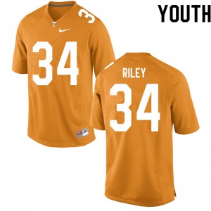 Youth Tennessee Volunteers Trel Riley #34 Orange NCAA Jerseys 522078-647