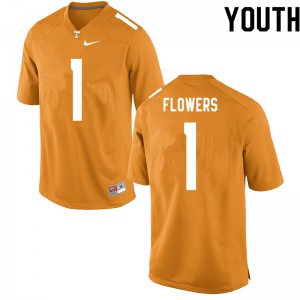 Youth Tennessee Volunteers Trevon Flowers #1 Orange NCAA Jersey 962912-651