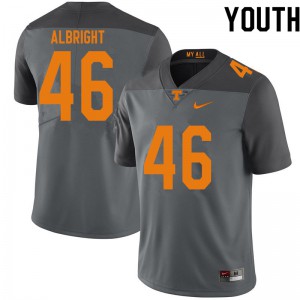 Youth Tennessee Volunteers Will Albright #46 Official Gray Jersey 427393-261