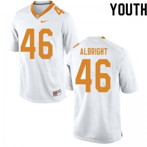 Youth Tennessee Volunteers Will Albright #46 Stitched White Jerseys 360719-967