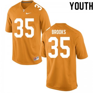 Youth Tennessee Volunteers Will Brooks #35 Orange Stitch Jerseys 428036-866
