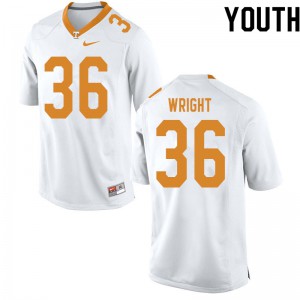 Youth Tennessee Volunteers William Wright #36 High School White Jersey 968019-805