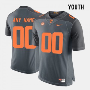 Youth Tennessee Volunteers Custom #00 Official Grey Jersey 707178-151
